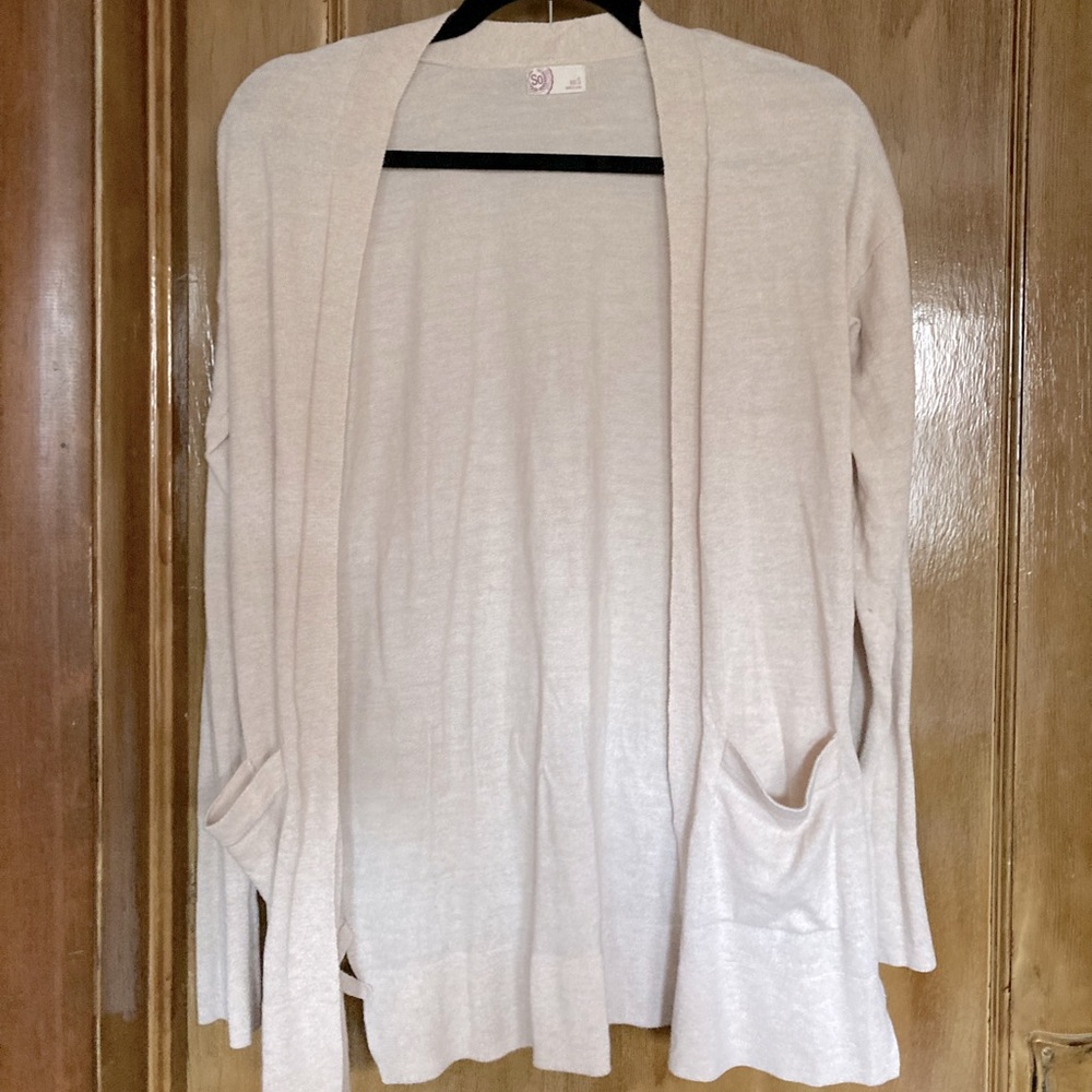 SO Beige Cardigan with pockets